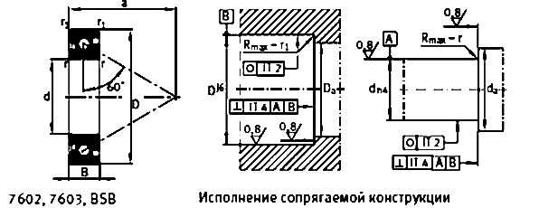 Подшипники упорно-радиальные шариковые однорядные FAG