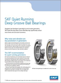 Брошюра Малошумные радиальные шарикоподшипники SKF