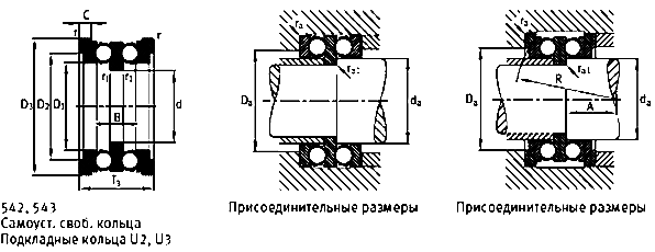 Шарикоподшипники упорные одинарные FAG
